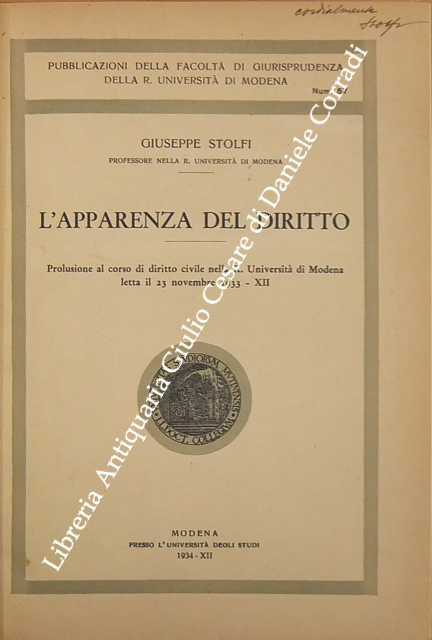 L'apparenza del diritto