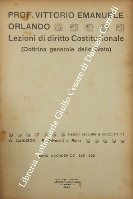 Lezioni di diritto costituzionale.