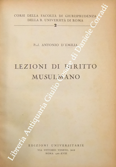 Lezioni di diritto musulmano
