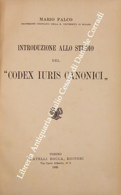 Introduzione allo studio del Codex Iuris Canonici