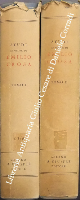 Studi in onore di Emilio Crosa