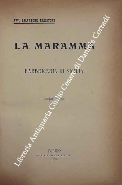 La maramma o fabbriceria di Sicilia