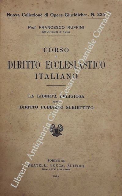 Corso di diritto ecclesiastico italiano