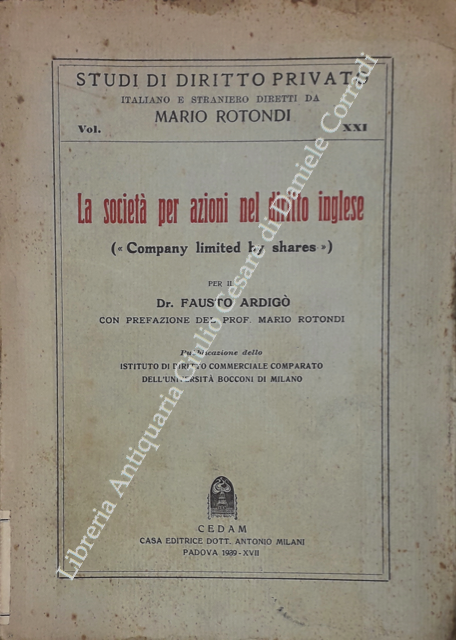 La società per azioni nel diritto inglese