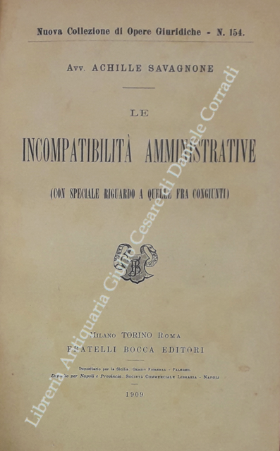 Le incompatibilità amministrative