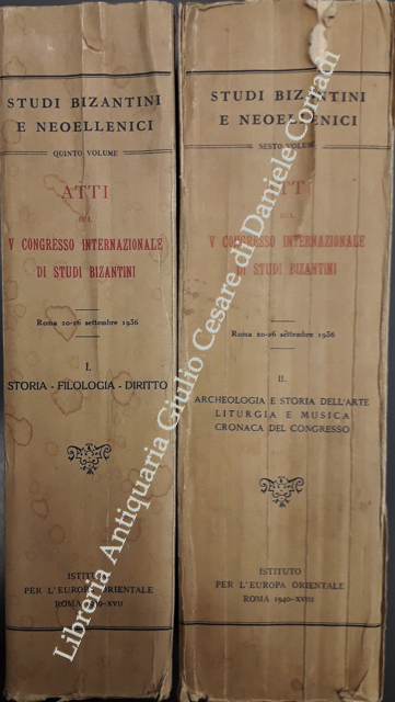 Atti del V Congresso internazionale di studi bizantini