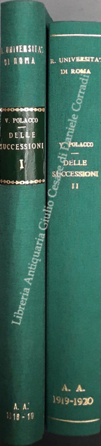 Delle successioni. Lezioni tenute nella R. Università di Roma.