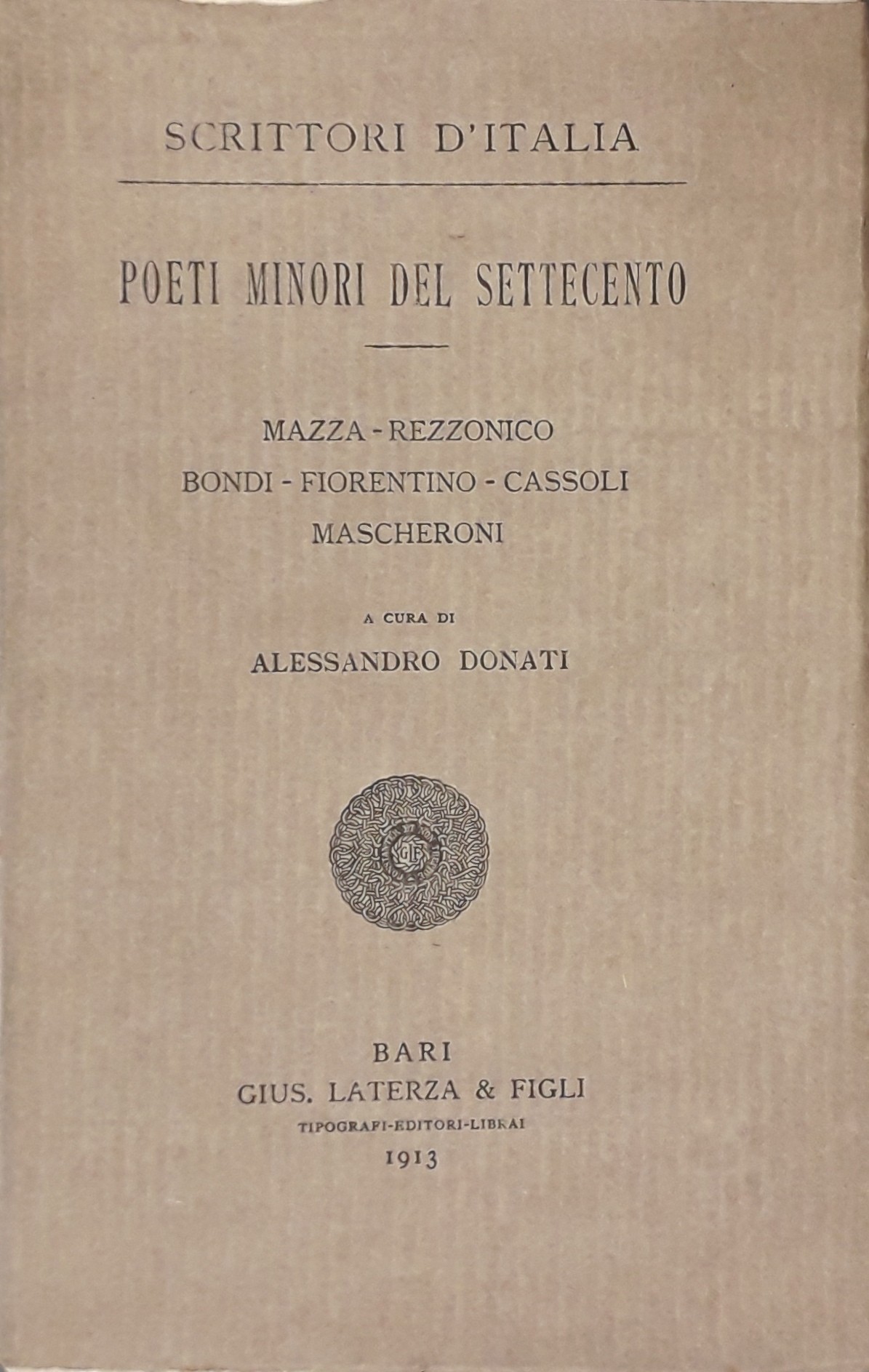 Poeti minori del Settecento