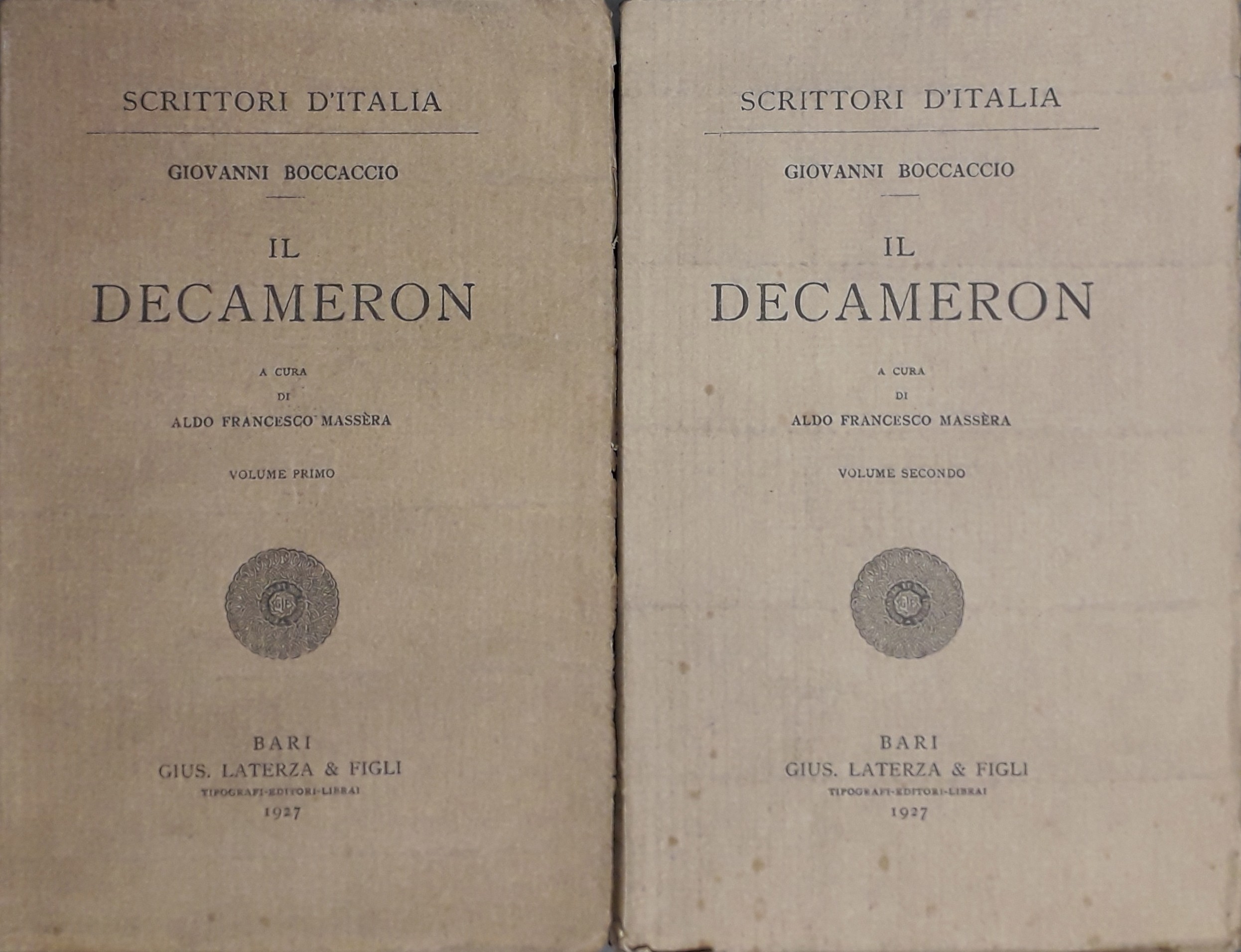 Il Decameron. A cura di Aldo Francesco Massera