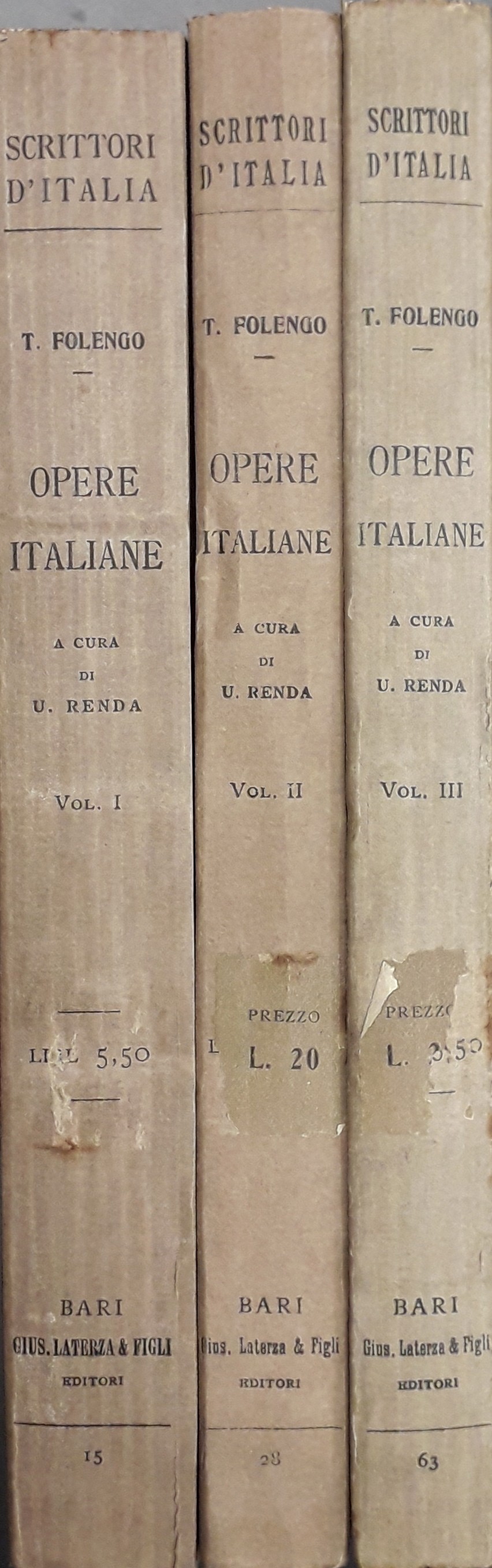 Opere italiane. A cura di Umberto Renda