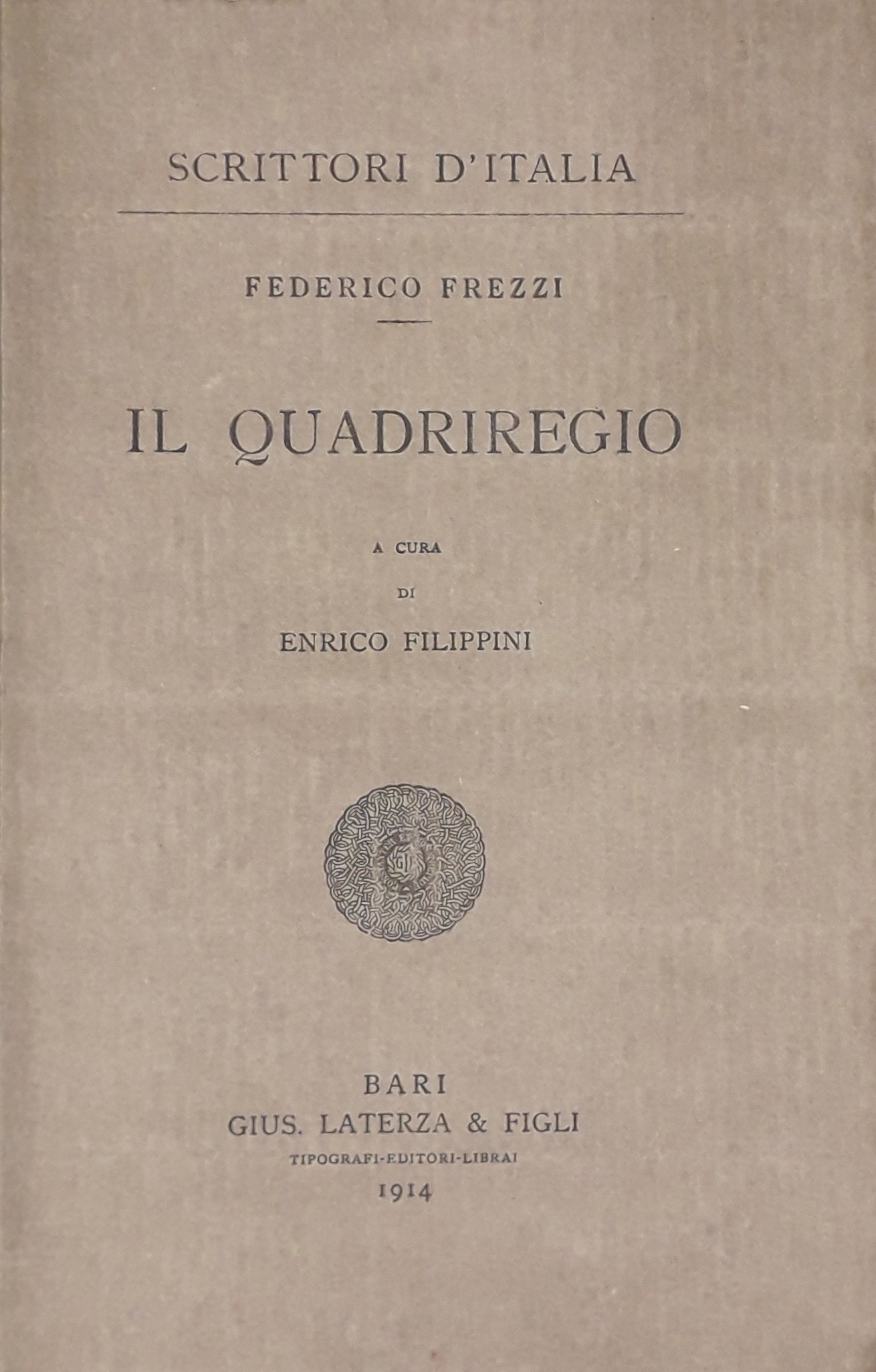 Il quadriregio. A cura di Enrico Filippini