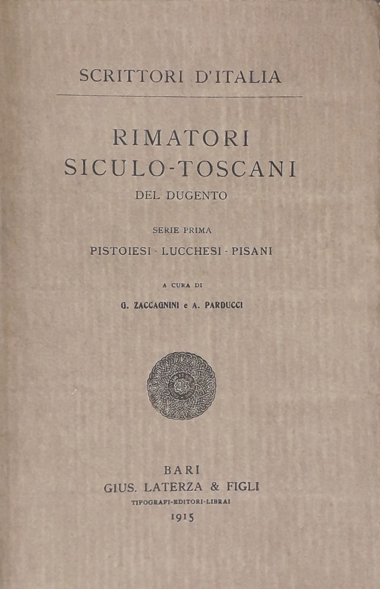 Rimatori siculo-toscani del Dugento