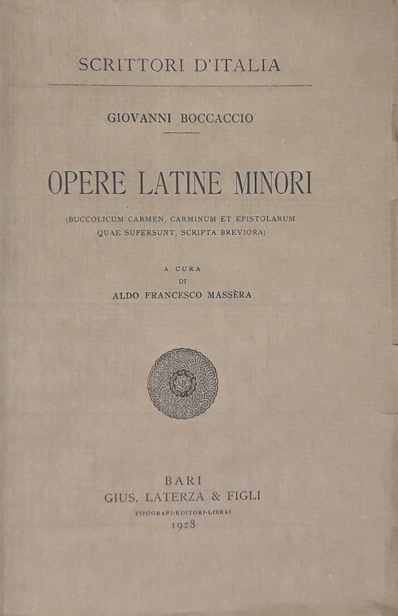 Opere latine minori
