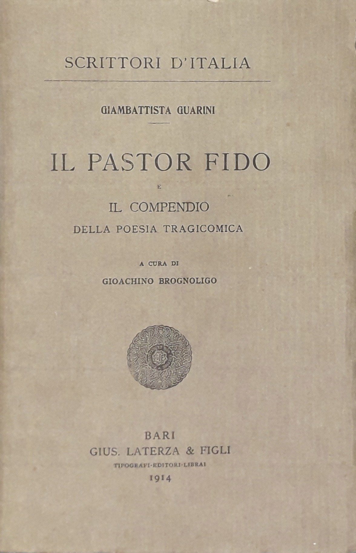 Il pastor fido e il compendio della poesia tragicomica