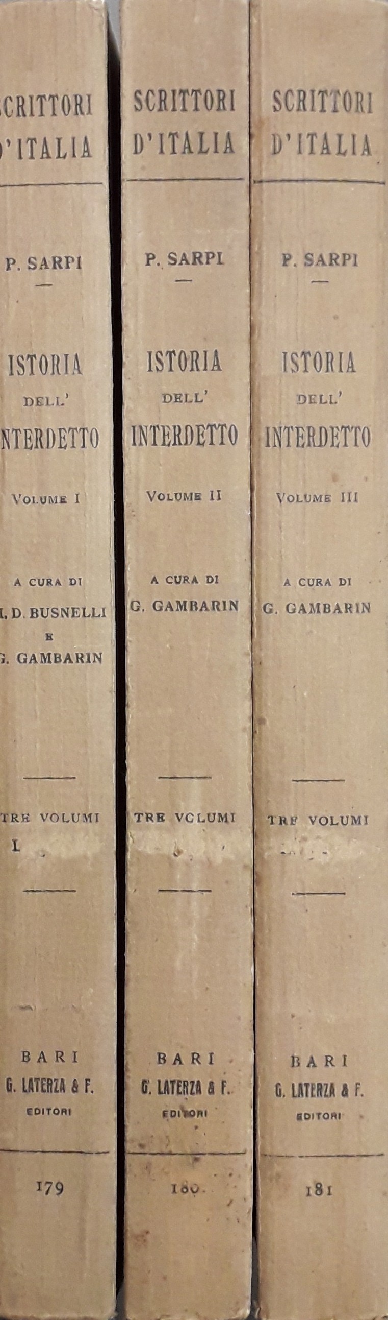 Istoria dell'interdetto e altri scritti editi e inediti