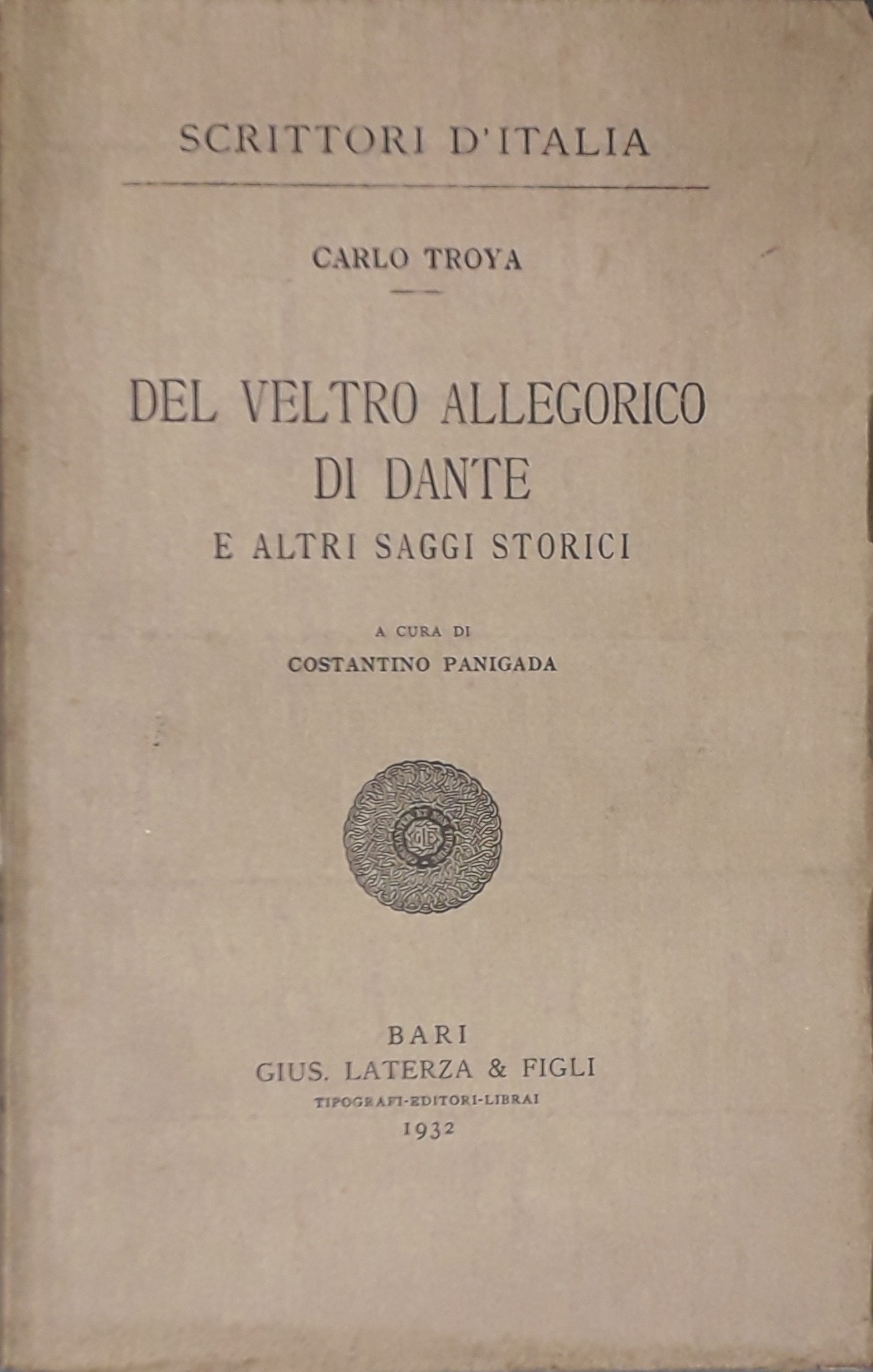 Del veltro allegorico di Dante e altri saggi storici