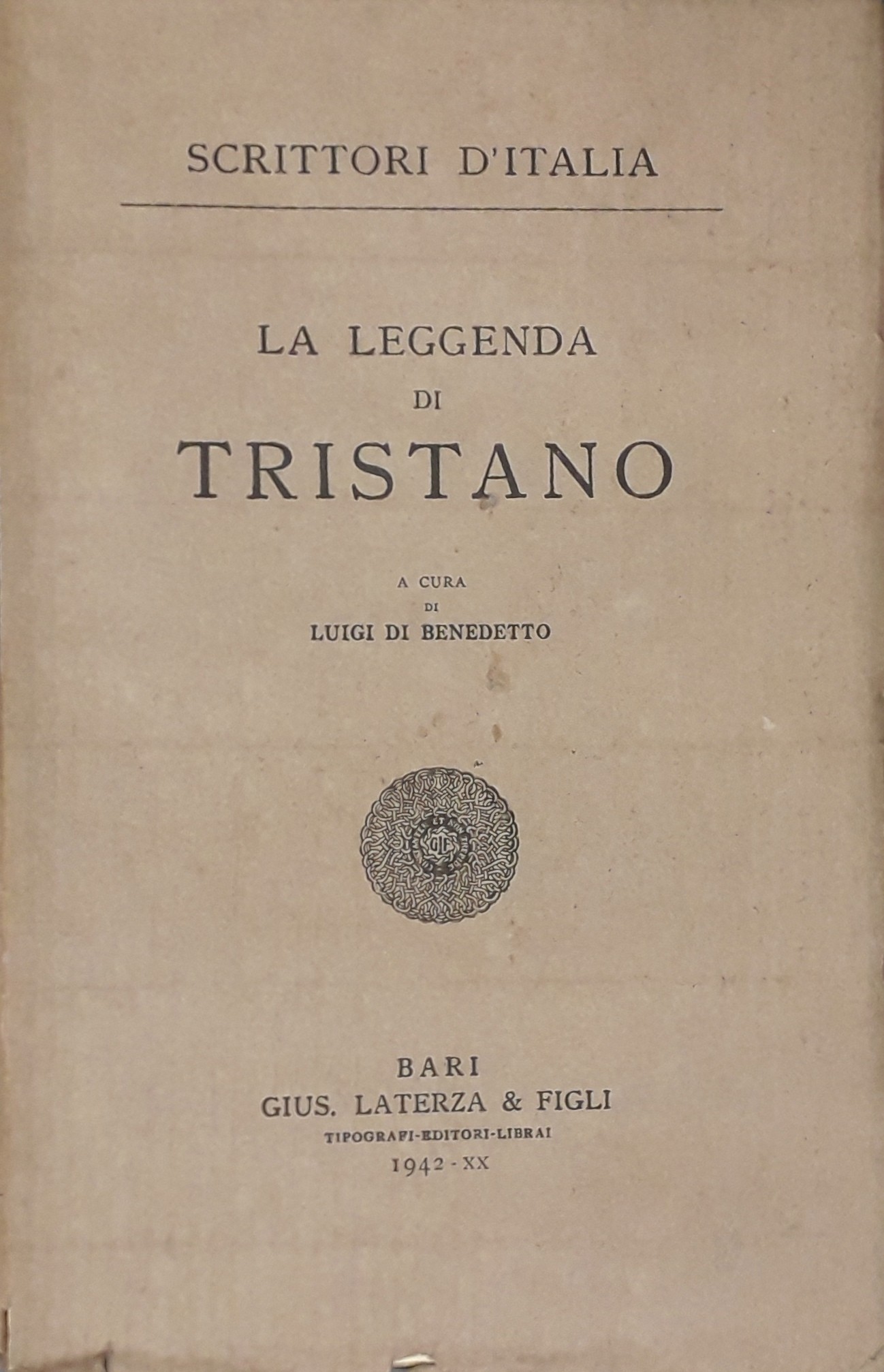 La leggenda di Tristano. A cura di Luigi Di Benedetto