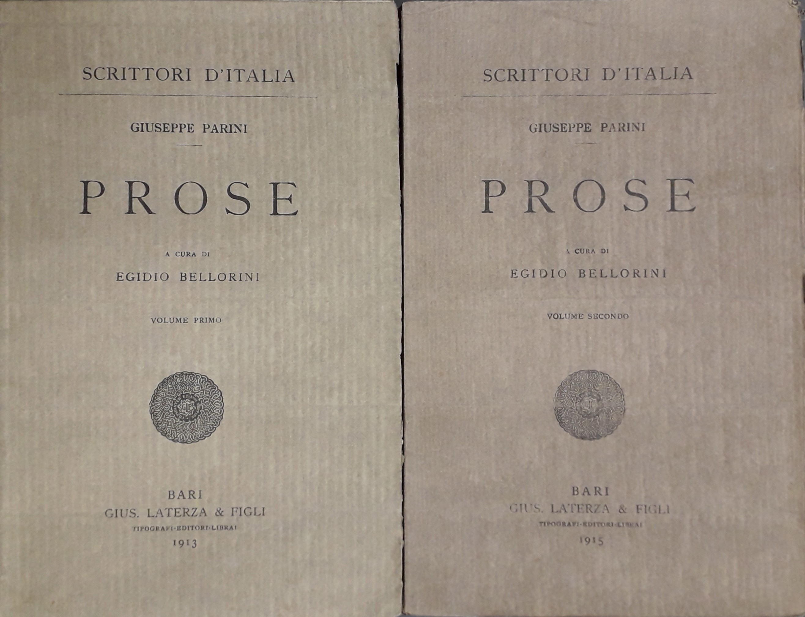 Prose. A cura di Egidio Bellorini