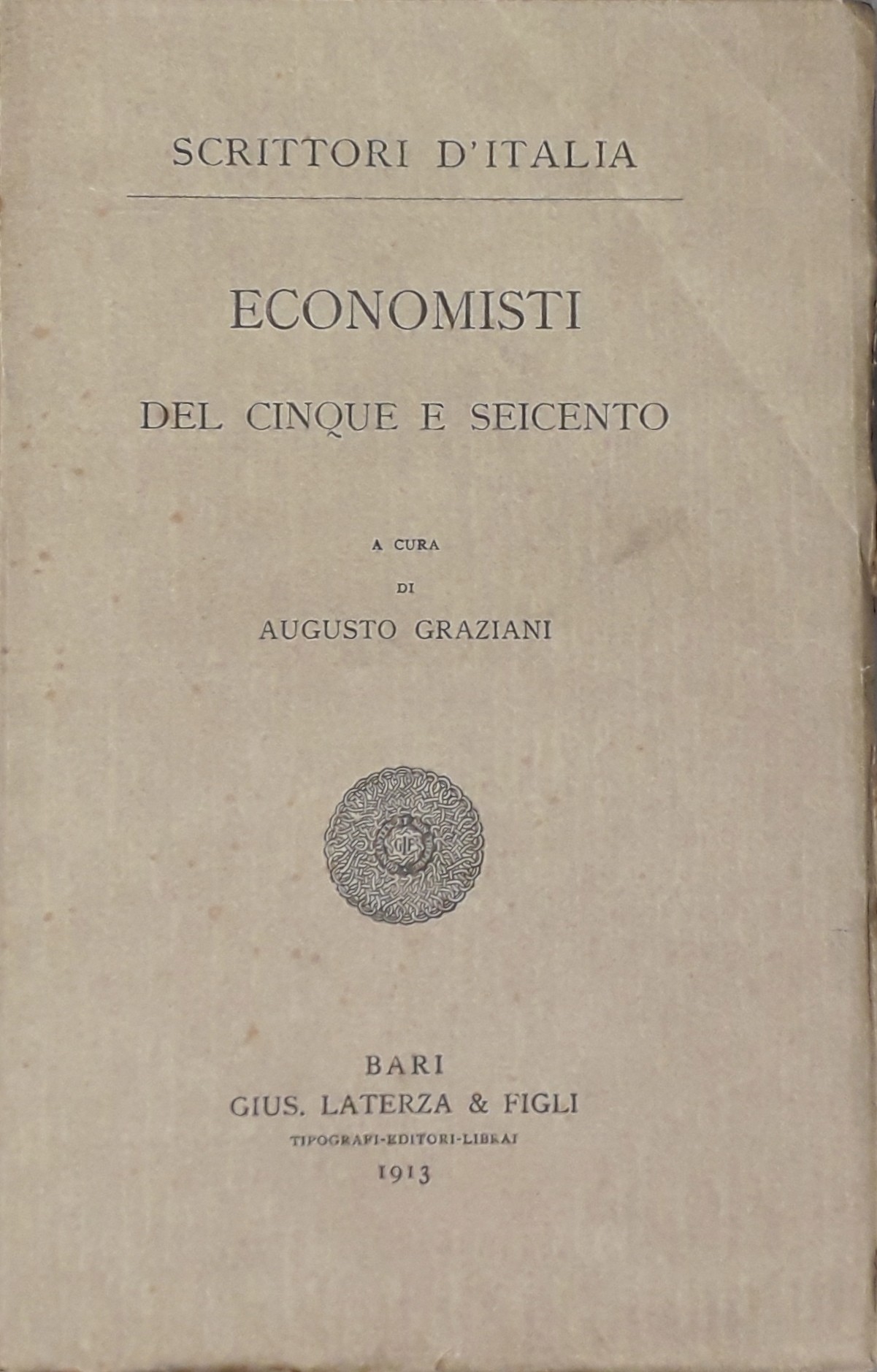 Economisti del Cinque e Seicento