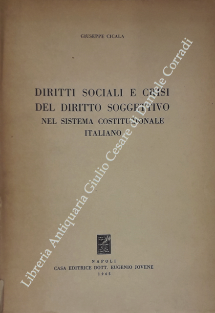 Diritti sociali e crisi del diritto soggettivo