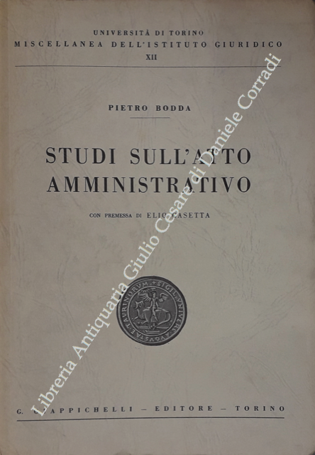 Studi sull'atto amministrativo