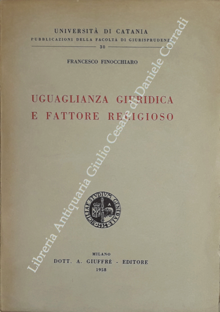 Uguaglianza giuridica e fattore religioso