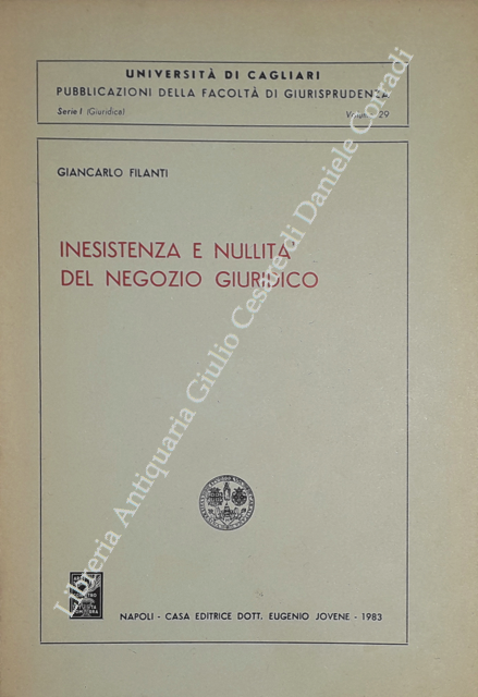 Inesistenza e nullità del negozio giuridico