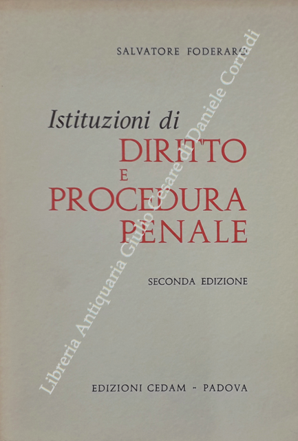 Istituzioni di diritto e procedura penale