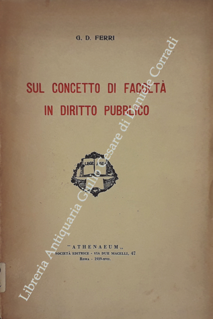 Sul concetto di facoltà in diritto pubblico