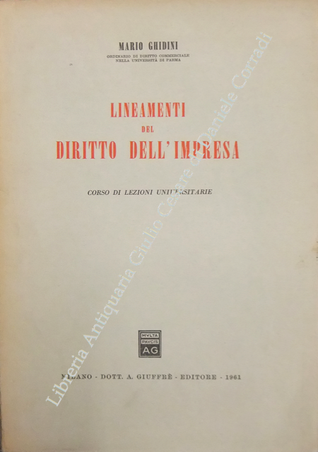 Lineamenti del diritto dell'impresa. Corso di lezioni universitarie