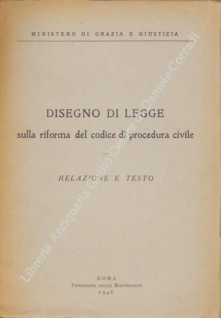 Disegno di legge sulla riforma del codice di procedura civile