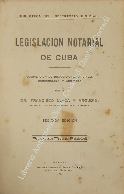 Legislacion notarial de Cuba