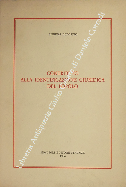 Contributo alla identificazione giuridica del popolo