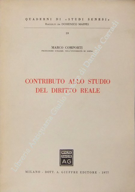 Contributo allo studio del diritto reale