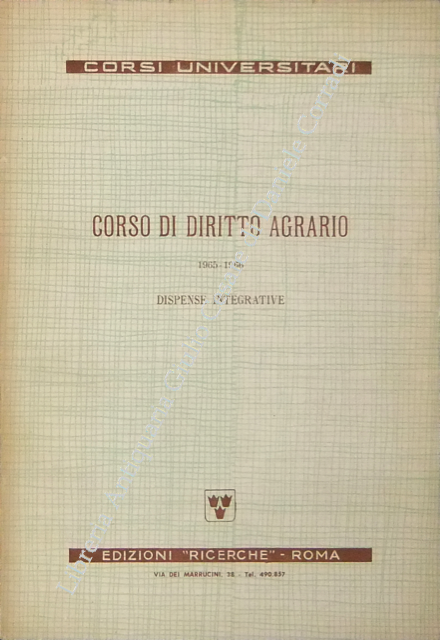 Corso di diritto agrario
