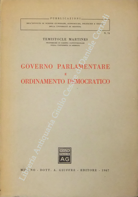Governo parlamentare e ordinamento democratico