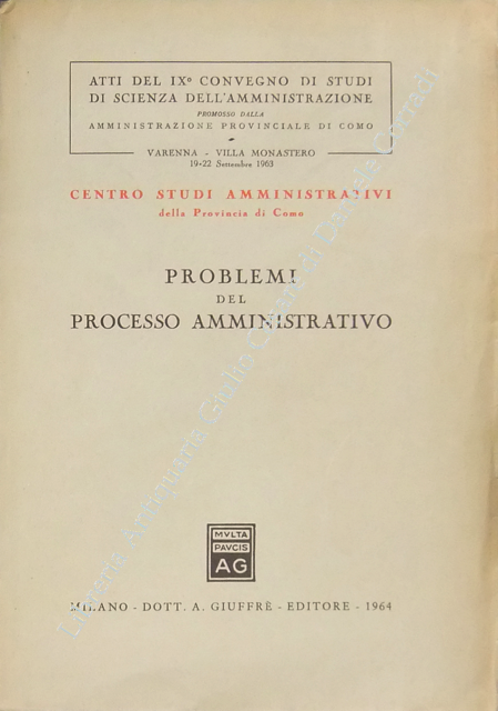 Problemi del processo amministrativo