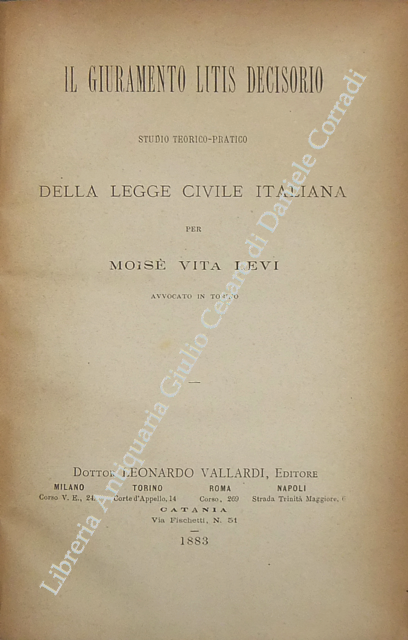 Il giuramento litis decisorio