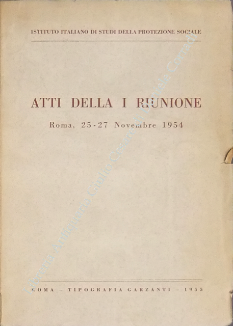 Atti della I riunione. Roma, 25-27 Novembre 1954