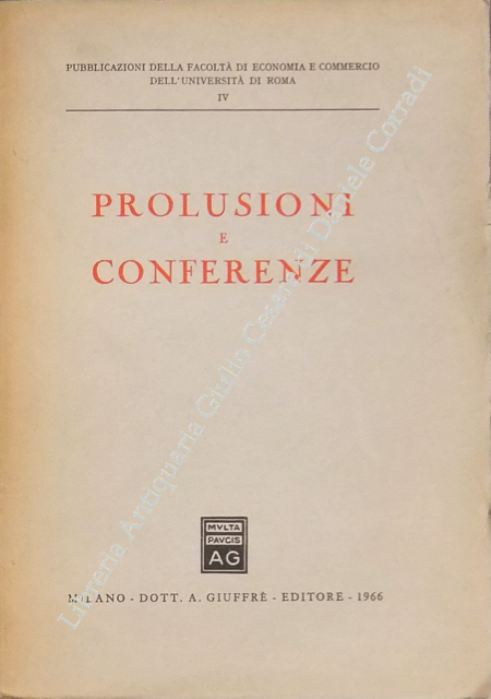 Prolusioni e conferenze