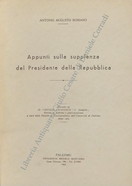 Appunti sulla supplenza del Presidente della Repubblica