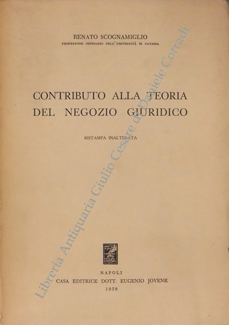 Contributo alla teoria del negozio giuridico