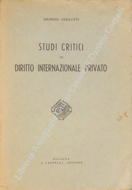 Studi critici di diritto internazionale privato
