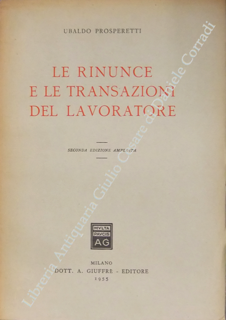 Le rinunce e le transazioni del lavoratore