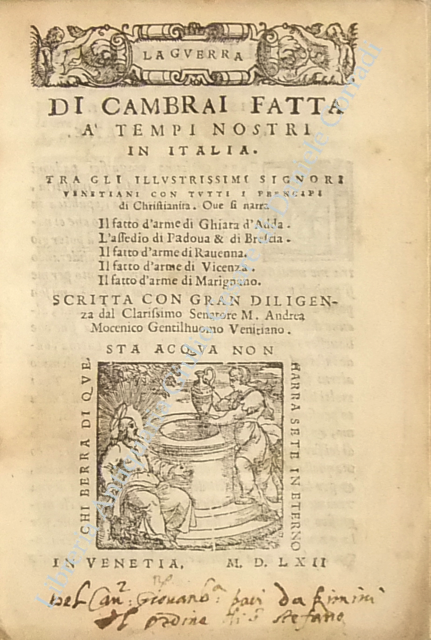 La guerra di Cambrai fatta a' tempi nostri in Italia