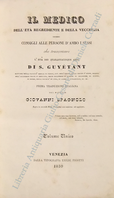 Il medico dell'età regrediente e della vecchiaia