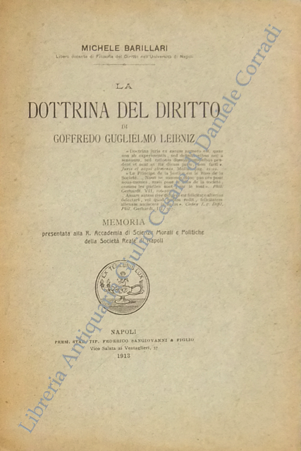 La dottrina del diritto di Goffredo Guglielmo Leibniz