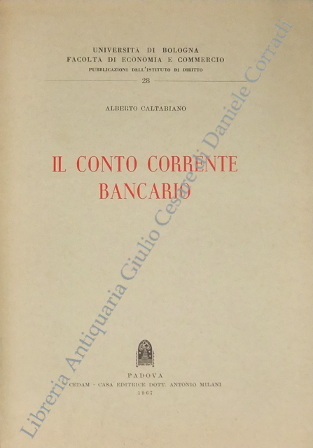 Il conto corrente bancario