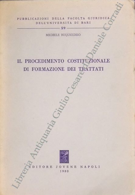 Il procedimento costituzionale di formazione dei trattati