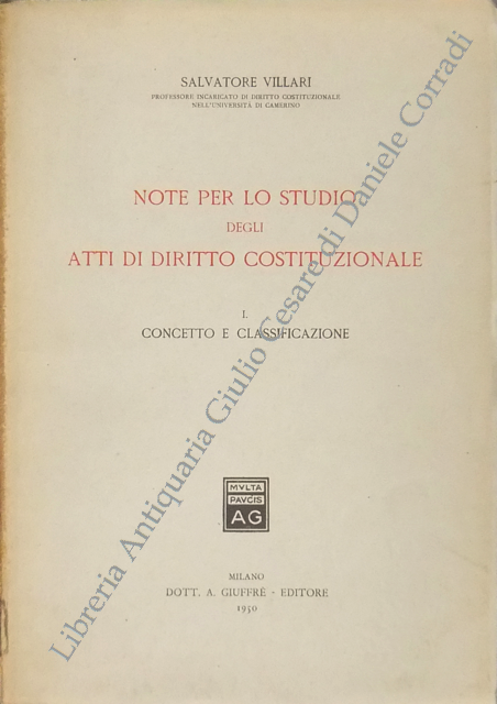 Note per lo studio degli atti di diritto costituzionale